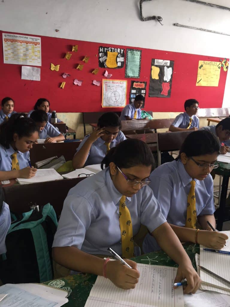 Grade IX students working on topic operators