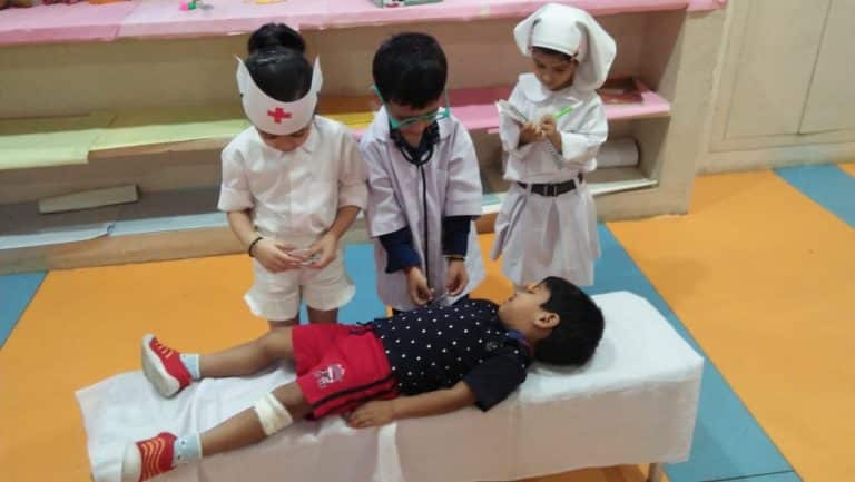 Role play by pre primary students to enhance their knowledge