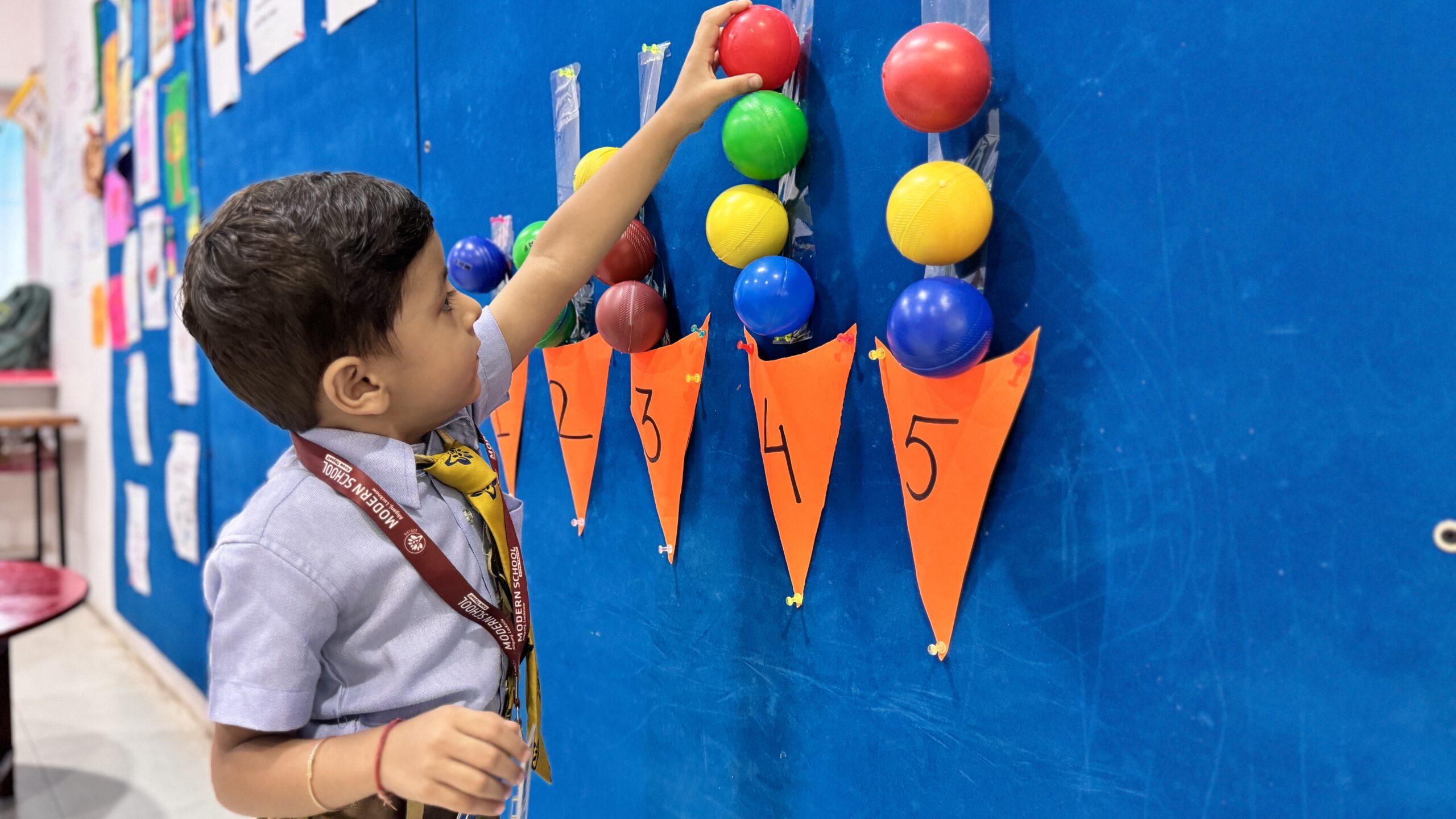 Early years students in a hands-on IB PYP lesson at Modern School