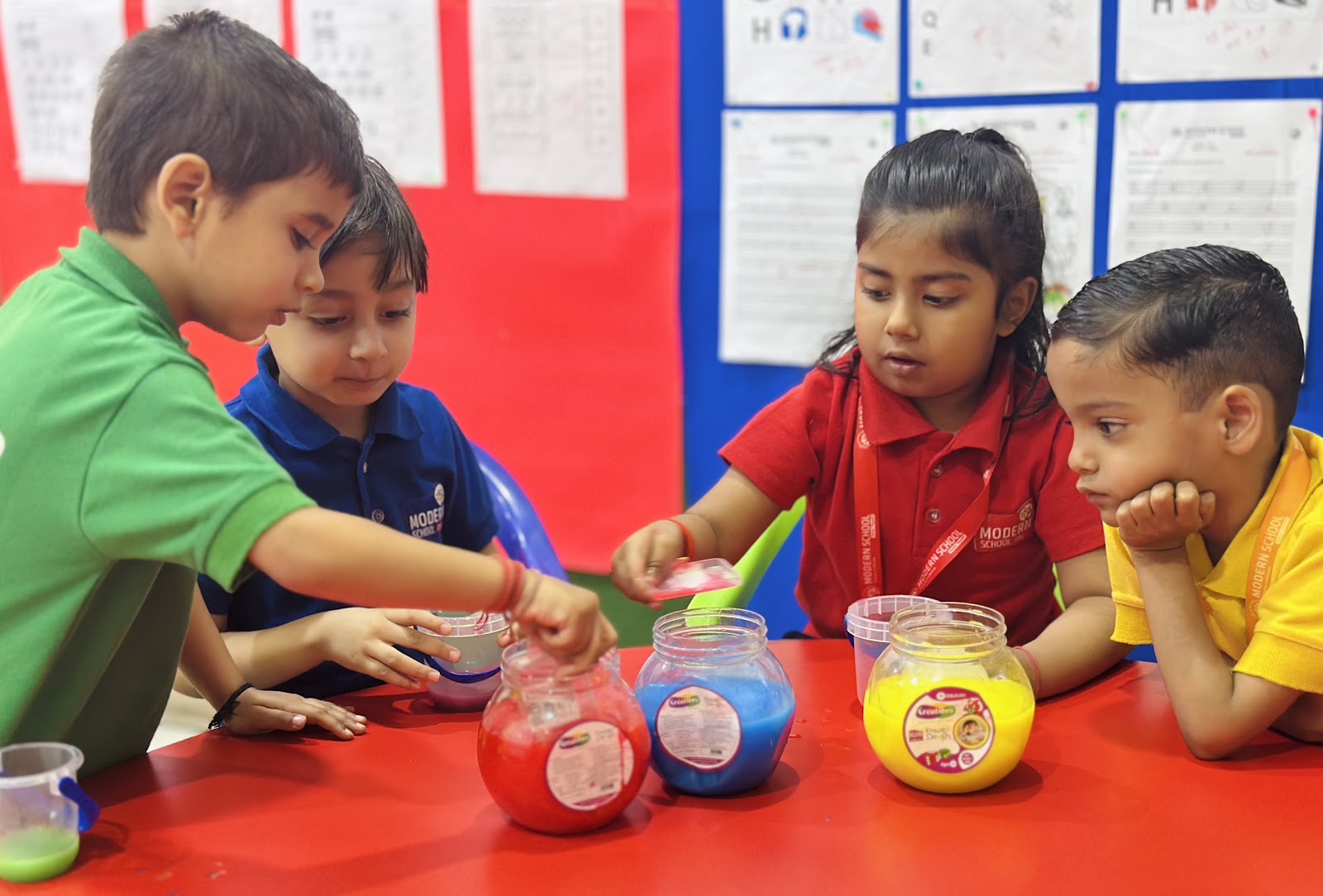 Early years children learning through play at Modern School